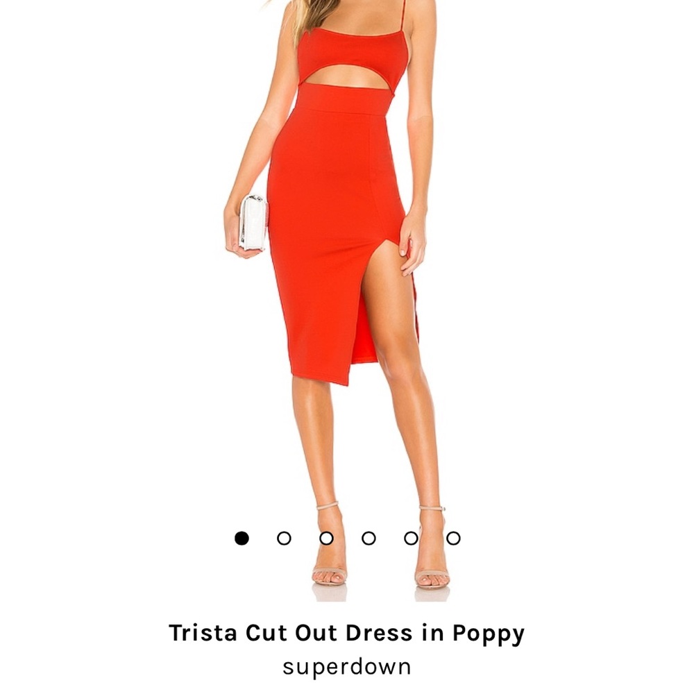 MIDI red/orange dress